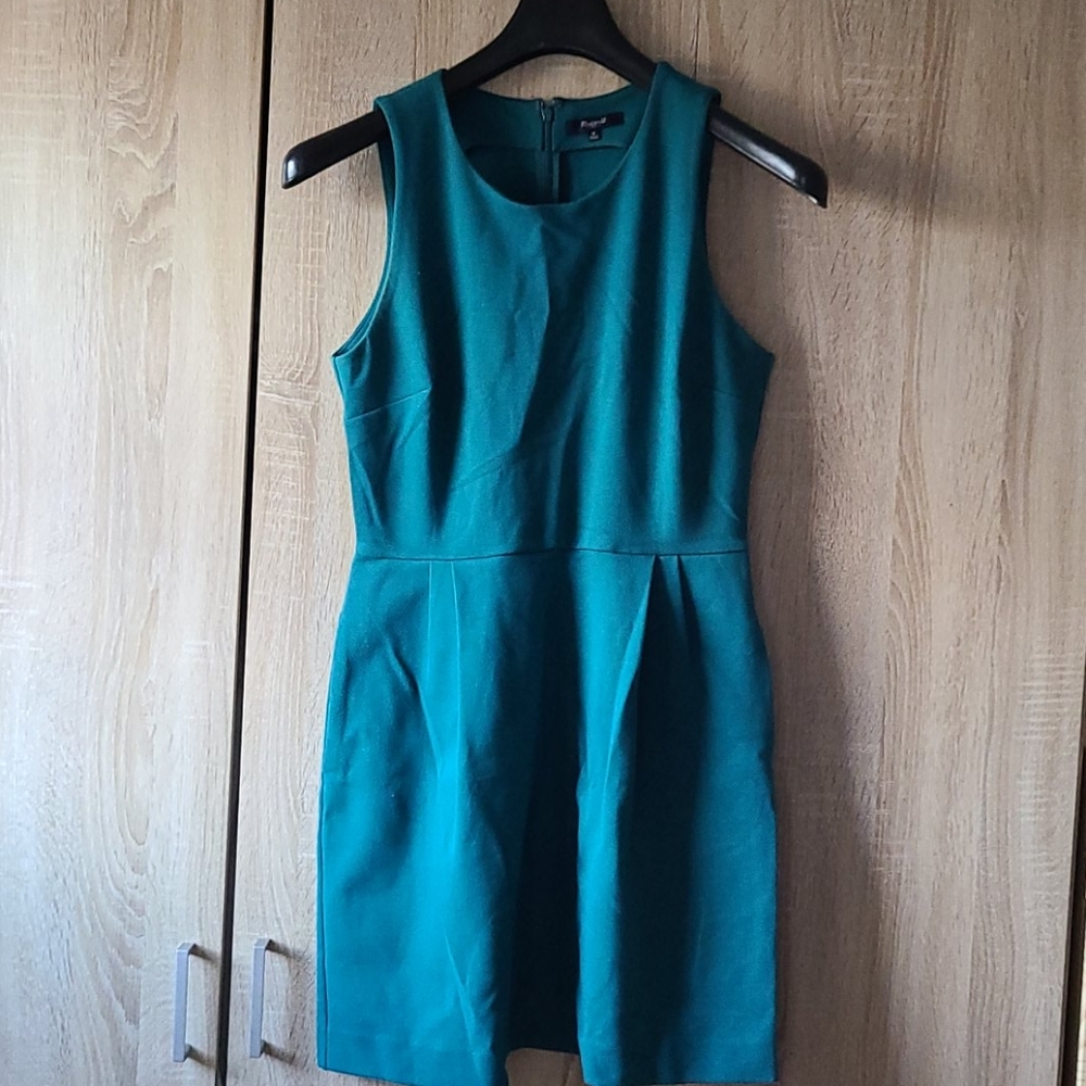Madewell Teal Dress with pockets! Size medium